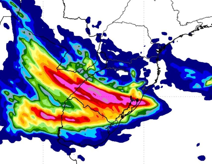 Chuva persiste e Inmet emite alerta laranja para o Sul do Brasil nesta 5ª feira