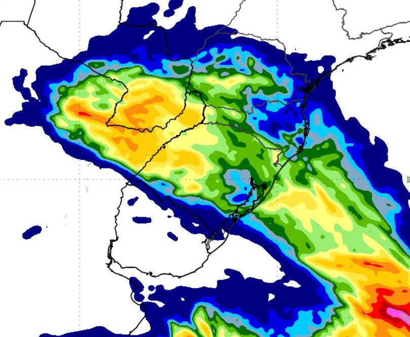 Novo ciclone extratropical vai levar nova rodada de chuva para o Sul do Brasil