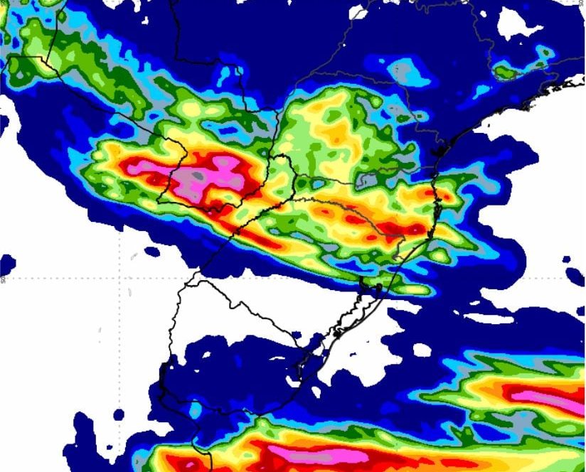 Frente fria e novo ciclone voltam a deixar Sul do Brasil em alerta; chuvas irregulares nas demais áreas