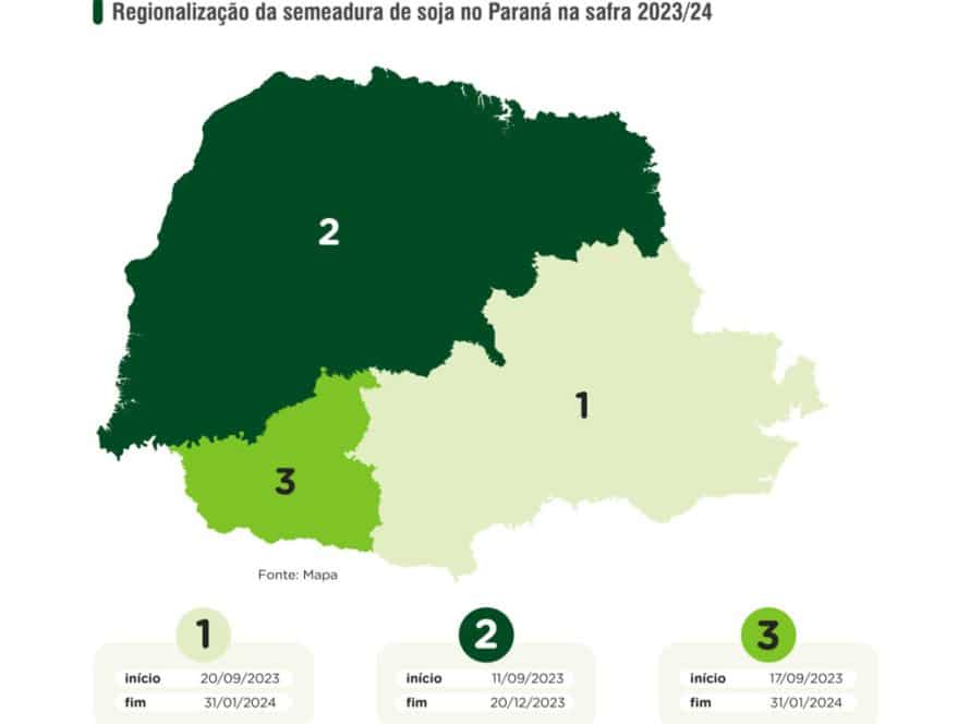 Por causa do excesso de chuva, Paraná prorroga plantio da soja em duas regiões