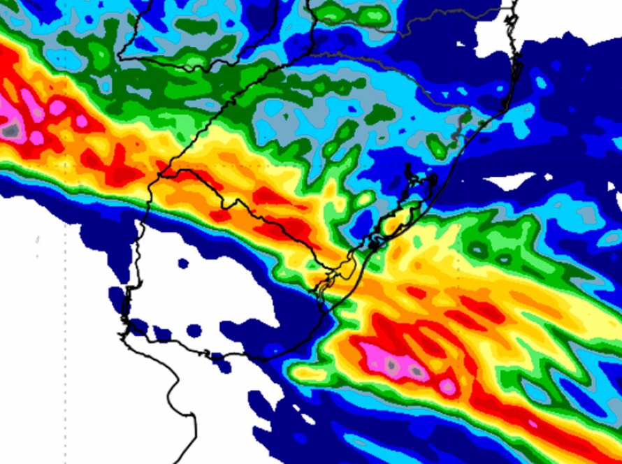 Chuvas volumosas retornam ao Rio Grande do Sul apenas na próxima semana, mas ainda de forma irregular
