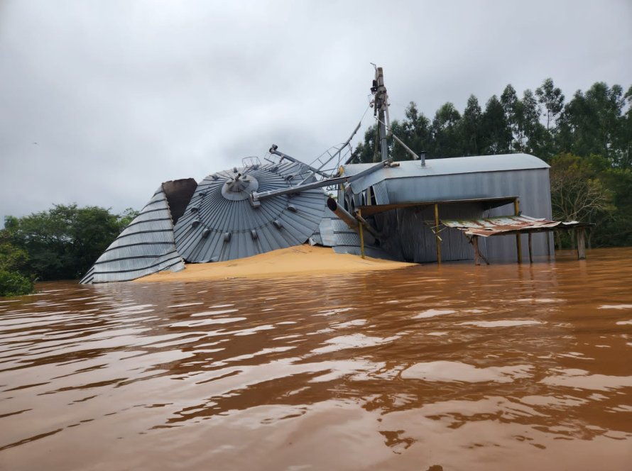 Chuvas atrasam inspeção de silos de grãos em áreas alagadas no RS, diz Kepler