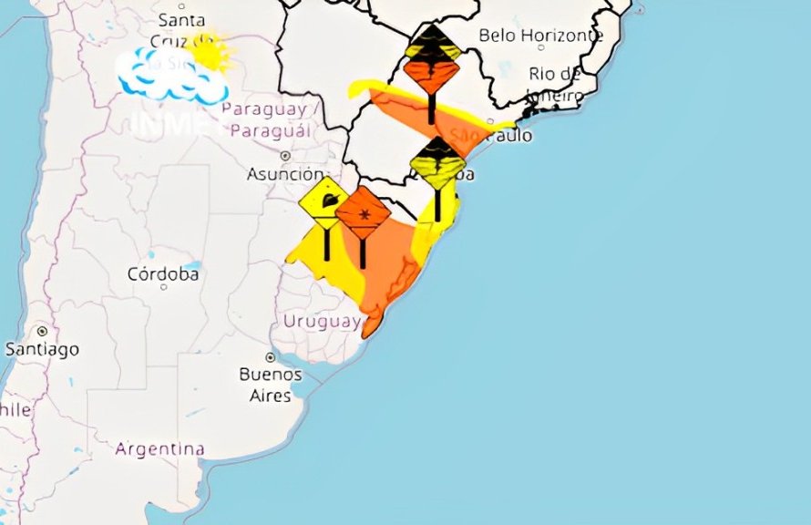 Inmet alerta para chuvas intensas em SP, PR e MS e onda de frio e risco de geada no RS