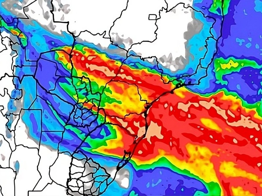 Projeções mostram chuva para o norte do Paraná, Mato Grosso do Sul e São Paulo na primeira metade de julho