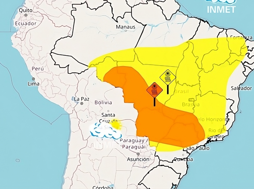 Tempo seco se intensifica sobre o Brasil Central, que deve encerrar julho sem novas chuvas