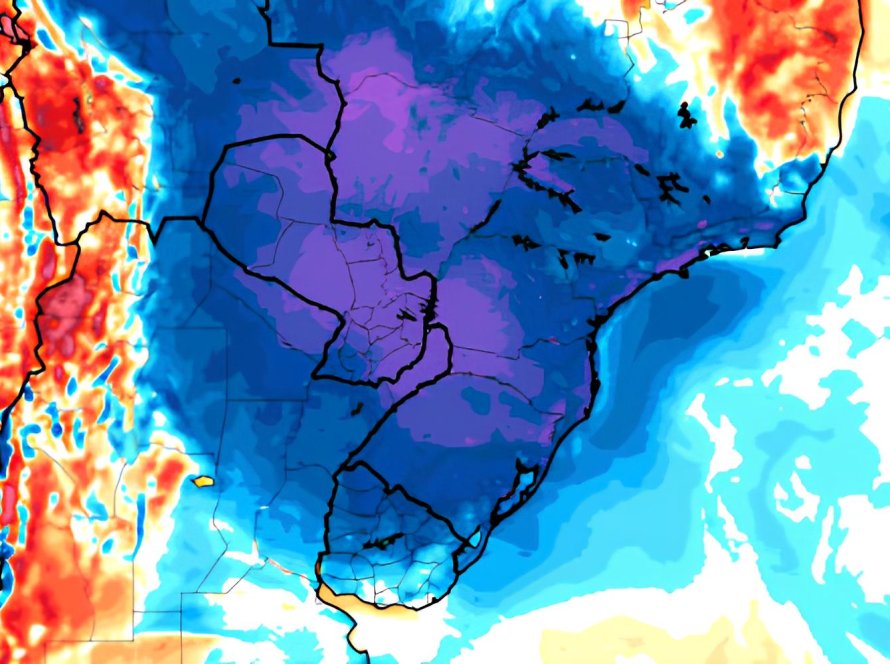 Declínio de temperatura já chega ao Sul do país e deve avançar sobre todo Centro-Oeste e parte do Sudeste