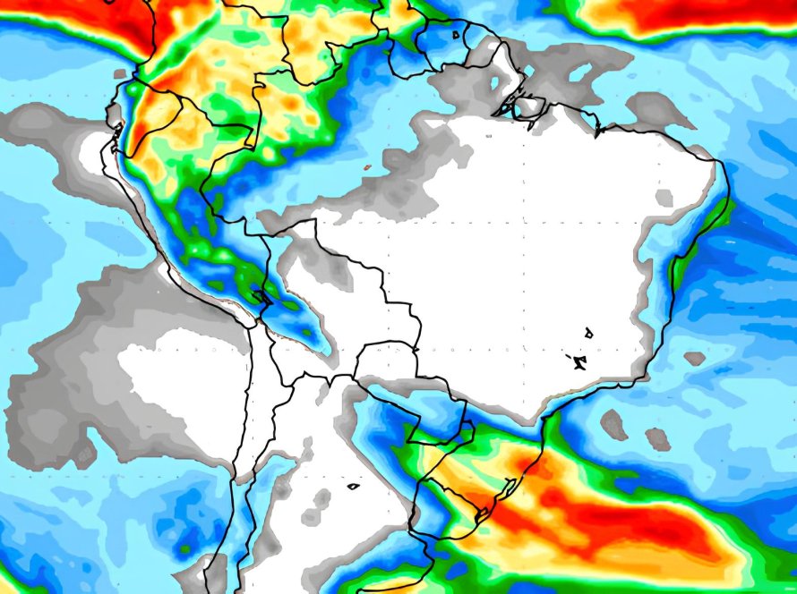 Segunda quinzena de agosto tem previsão de chuvas restrita às regiões Sul e Norte, indica NOAA