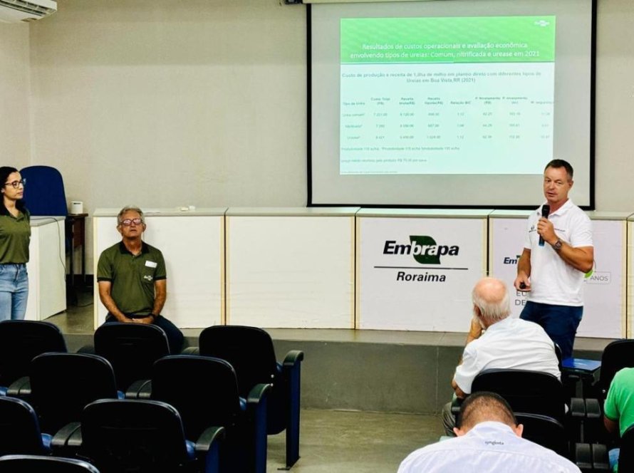 Embrapa realiza Curso sobre Manejo da Adubação Nitrogenada do Milho em Roraima, com ênfase no uso de ureias mais eficientes