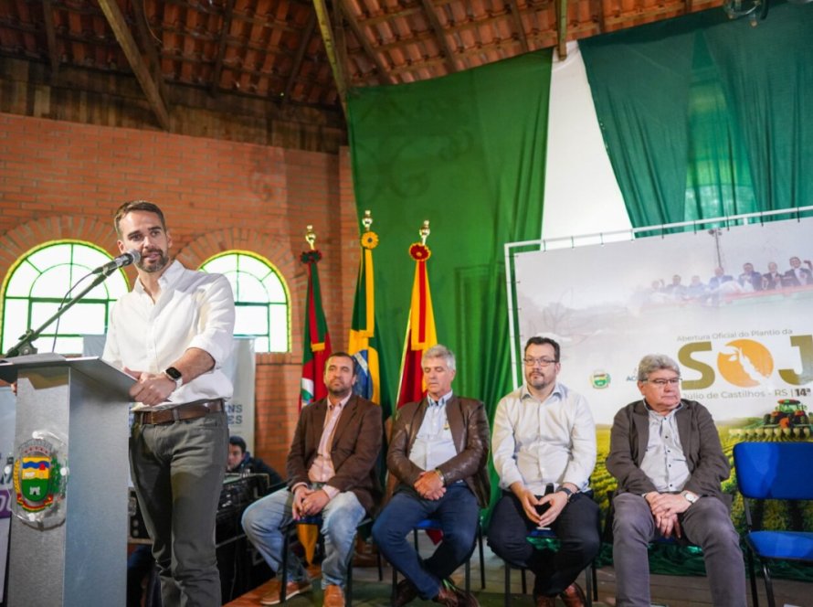 Governador participa da abertura oficial do plantio da soja no Rio Grande do Sul