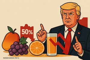 Hortifruti/Cepea: Tarifaço de trump ameaça exportações de frutas e desestabiliza mercado de suco de laranja